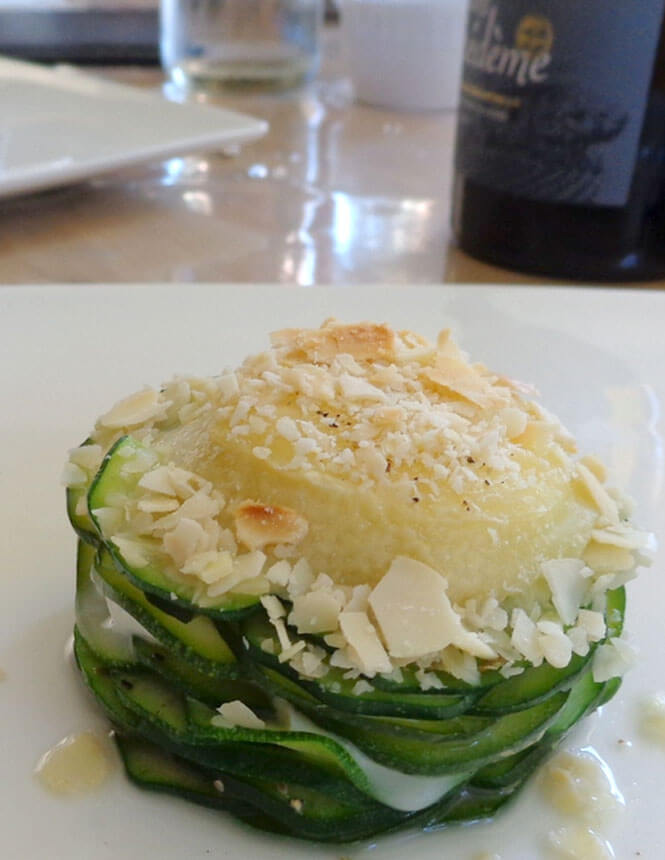 Mille-feuilles au chèvre et courgettes ©BISET V