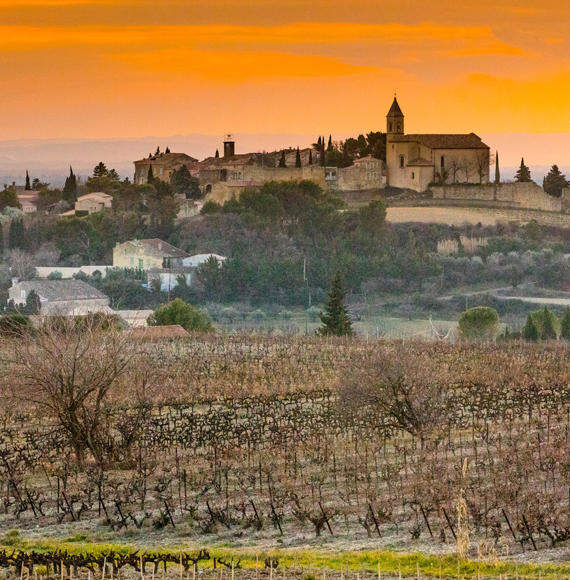 Village de Cairanne en hiver