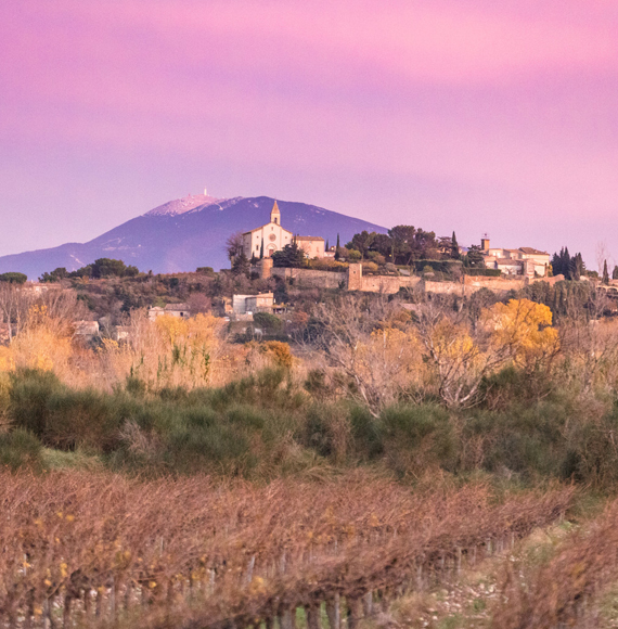 Cairanne en hiver au pied du Ventoux